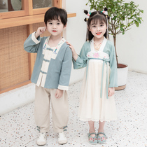 Boy Han clothes Spring and autumn new childrens neutral style girl baby China Wind performance to serve on New Years Day performance