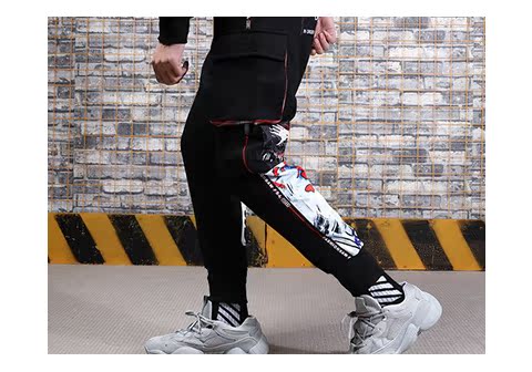 Mùa thu và mùa đông Châu Âu và Hoa Kỳ thương hiệu thủy triều đường phố siêu lửa cec hip hop cộng với đôi chân nhung Phiên bản Hàn Quốc của xu hướng quần dài nam cá tính - Quần mỏng quần đùi nam