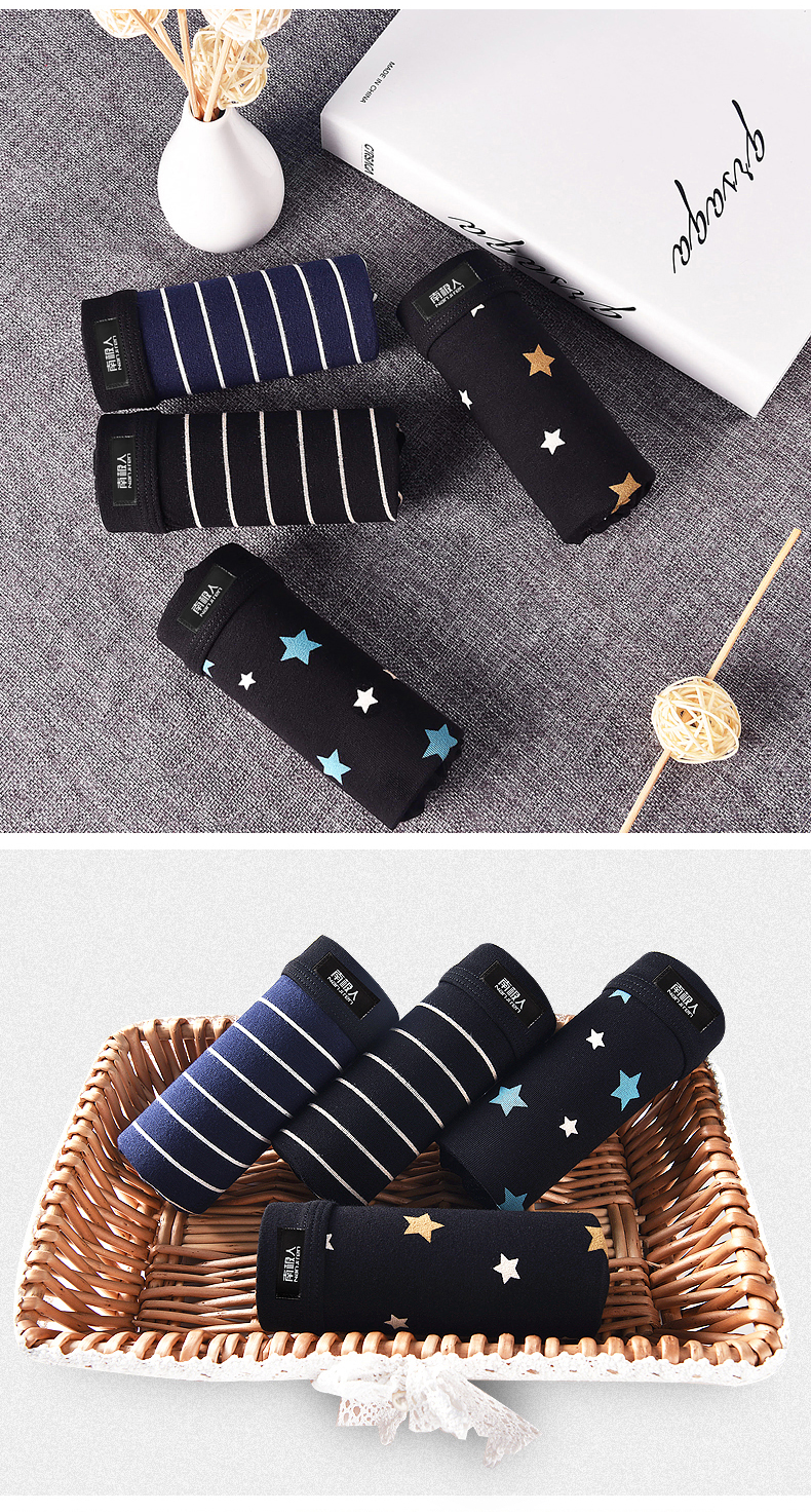 Người Nam Cực 4 người đàn ông đồ lót nam cotton thoáng khí U lồi boxer quần short quần short nam dễ thương sip cotton cao cấp