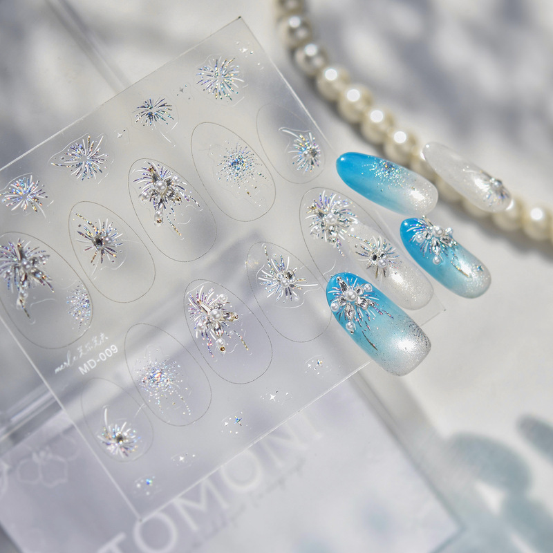 Light Luxury Rhinestone Fireworks Snowflake Nail Stickers 2025 New Embossed 3D Christmas Tree Nail Stickers Decorations Light Luxury Rhinestone Fireworks Snowflake Nail Stickers 2025 New Embossed 3D Christmas Tree Nail Stickers Decorations