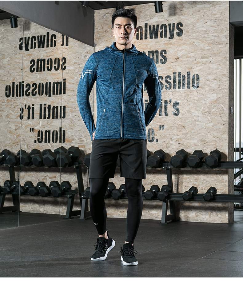 Bộ đồ thể dục nam chạy bộ thể thao phù hợp với quần áo thể dục cho nam - Quần áo tập thể hình