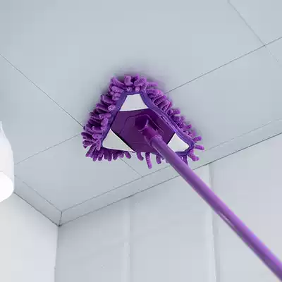 Small mop ceiling cleaning artifact Wall cleaning broom Household cleaning tile retractable mini powder room