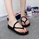 Mùa hè thời trang đơn giản, dép xỏ ngón, sandal, sandal đi biển, giày đế bằng, không trơn, dép đế dày, nữ