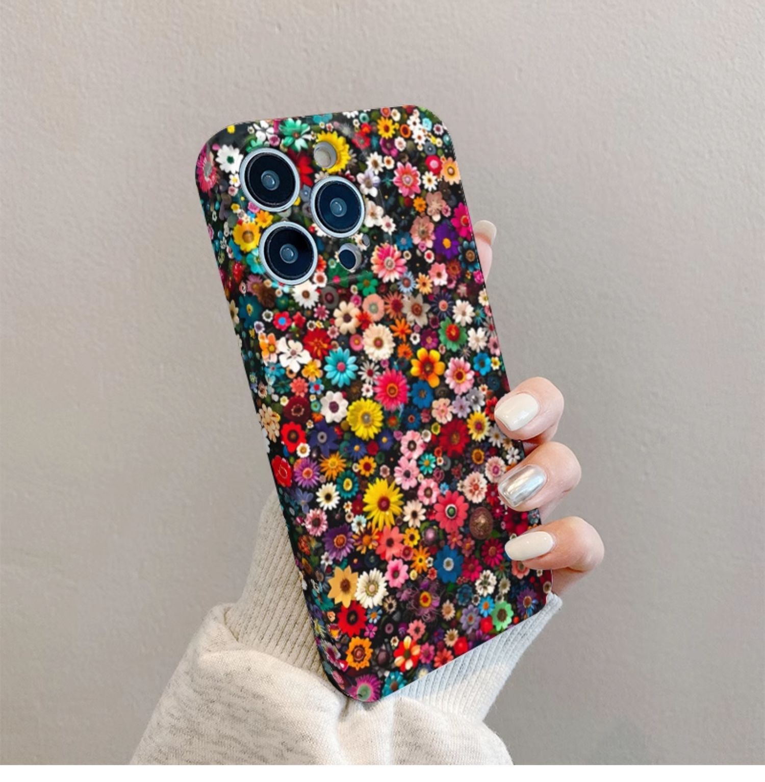 Full screen color flower phone case women, suitable for iPhone 15, 13, Promax OnePlus 12/11/ace2/8, silicone 7t,_voghion.com