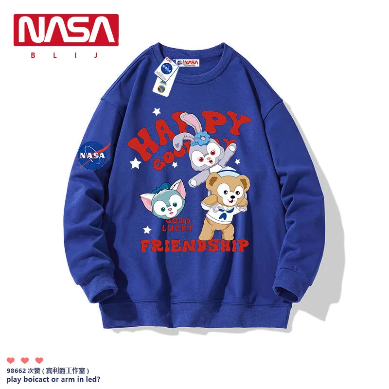 NASA ко-брендированная Disney пара толстая футболка звезда Dellu, Duffy Bear Gerardoni периферийные длинные рукава осень мужская одежда
