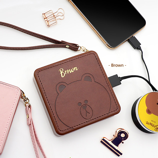 LINEFRIENDS Brown Bear 10000 mAh cute creative small portable mobile charging mobile phone universal