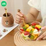 LINE FRIENDS Вилка для фруктов, комплект, десертная система хранения из нержавеющей стали, популярно в интернете