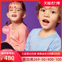 Love children Boys girls can be relatives autumn and winter thick red warm double layer underwear long sleeve top pants