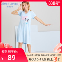 21 New products Love children and teenagers 9-year-old girl summer home clothes pajamas short-sleeved night dress AJ1444902