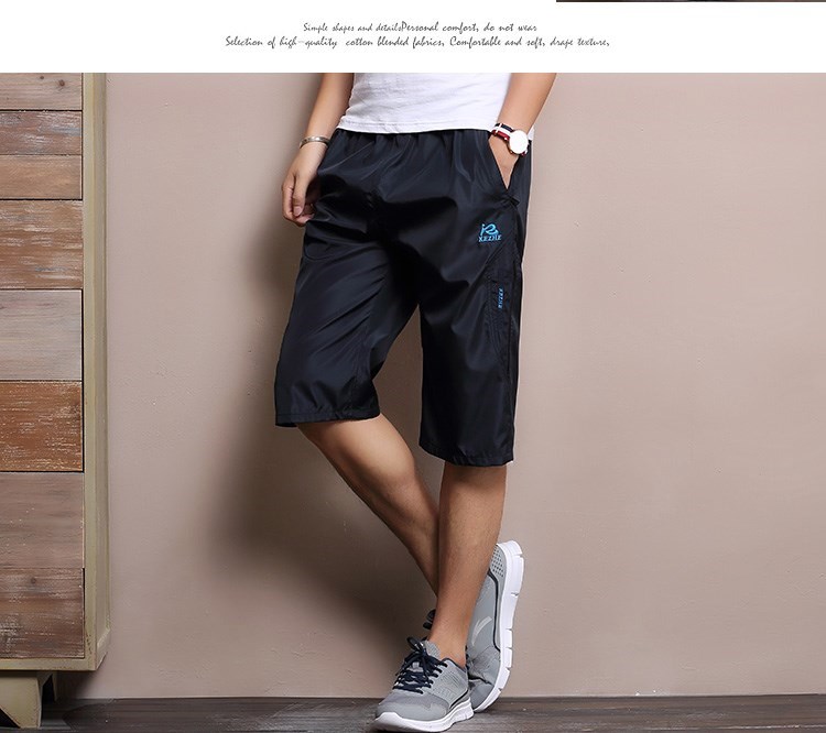 Mùa hè bảy điểm cha quần short mùa hè tải 5 người đàn ông trung niên 50 tuổi 60 trung niên 7 điểm 70 quần 30 thể thao quần legging nam
