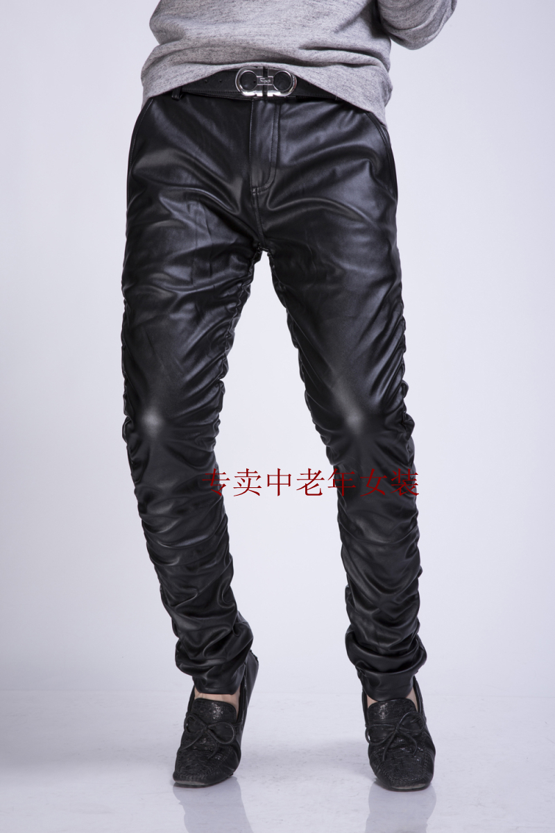 Pantalon cuir homme serré PU pour automne - Ref 1485306 Image 8