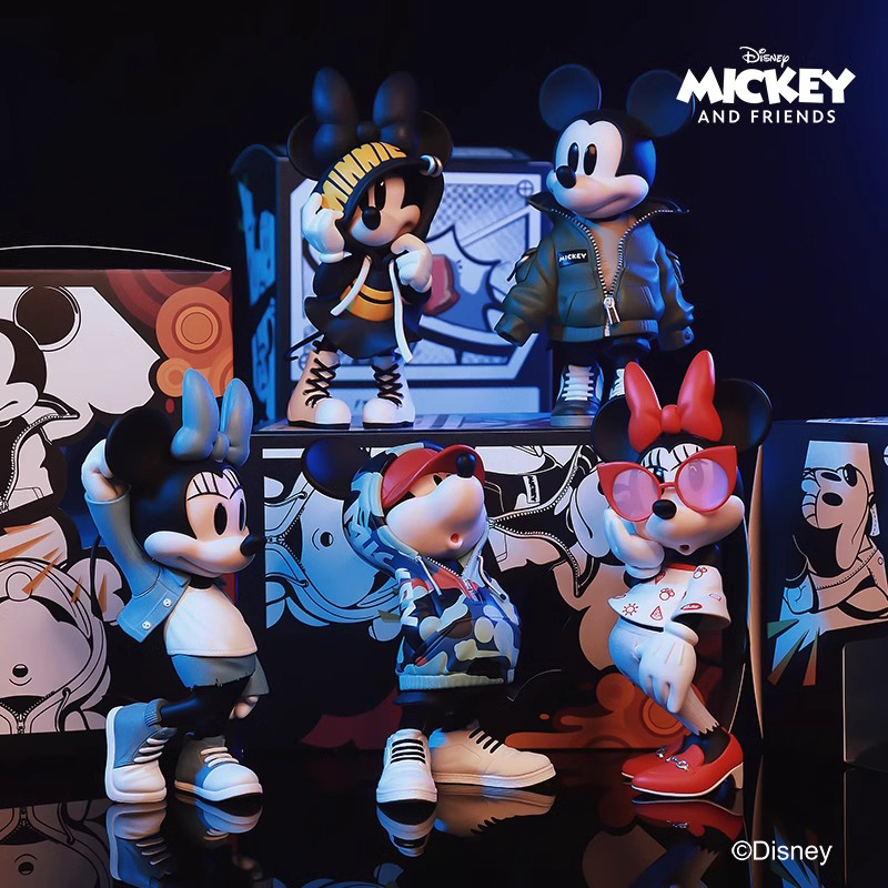 Morstorm Disney Mickey and Minnie Trendy Figure Desktop Decoration Collectible Toy Doll Gift
