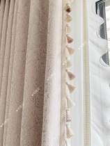 Buvini curtain lace lace flowing curtain decorated fabric high end mantle head splicing the ear