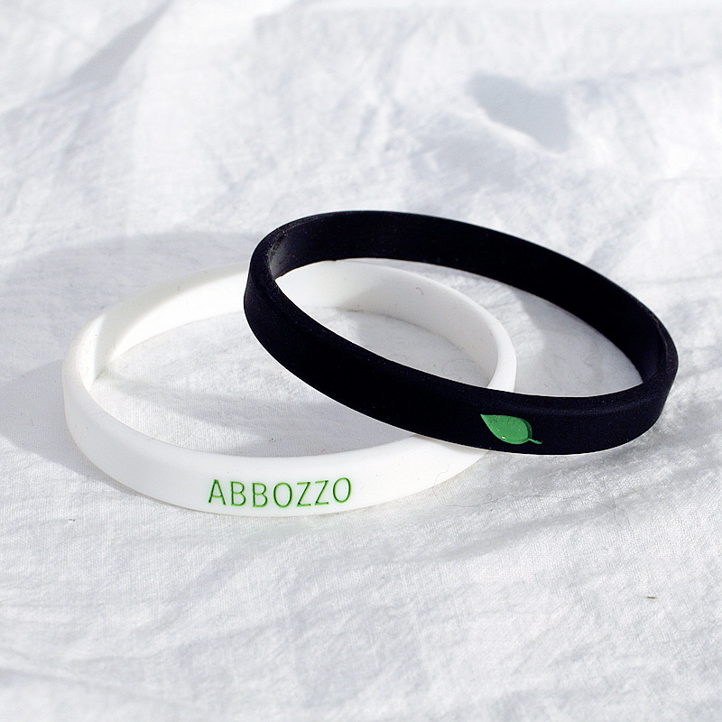Original Little Qing New Green Leaf Silicone Bracelet for Young Men Students' Sports wristband lovers rubber bracelet-Taobao