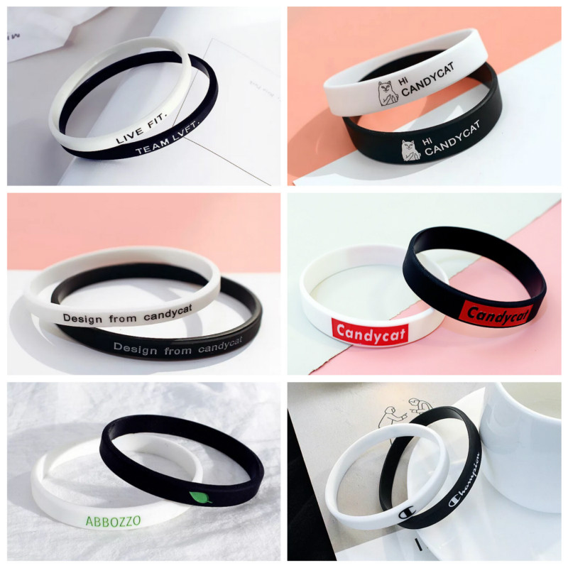 Original boomer sports men and women 100 hitch silicone handring energy personality profiles Alphabet Rubber Couple Student Wristband-Taobao