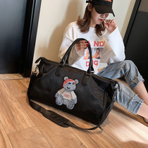 Hong Kong Tide Card Sports Fitness Bag Mens Mobile Large Capacity Travel Bag Girls Short Trip Bag Check-in Luggage Bag