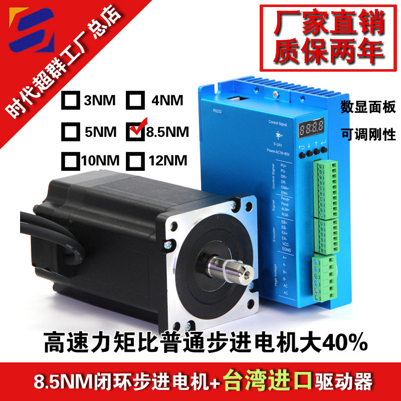 86 high speed closed loop stepper motor set 8 5Nm with encoder 2HA865 digital drive era super group