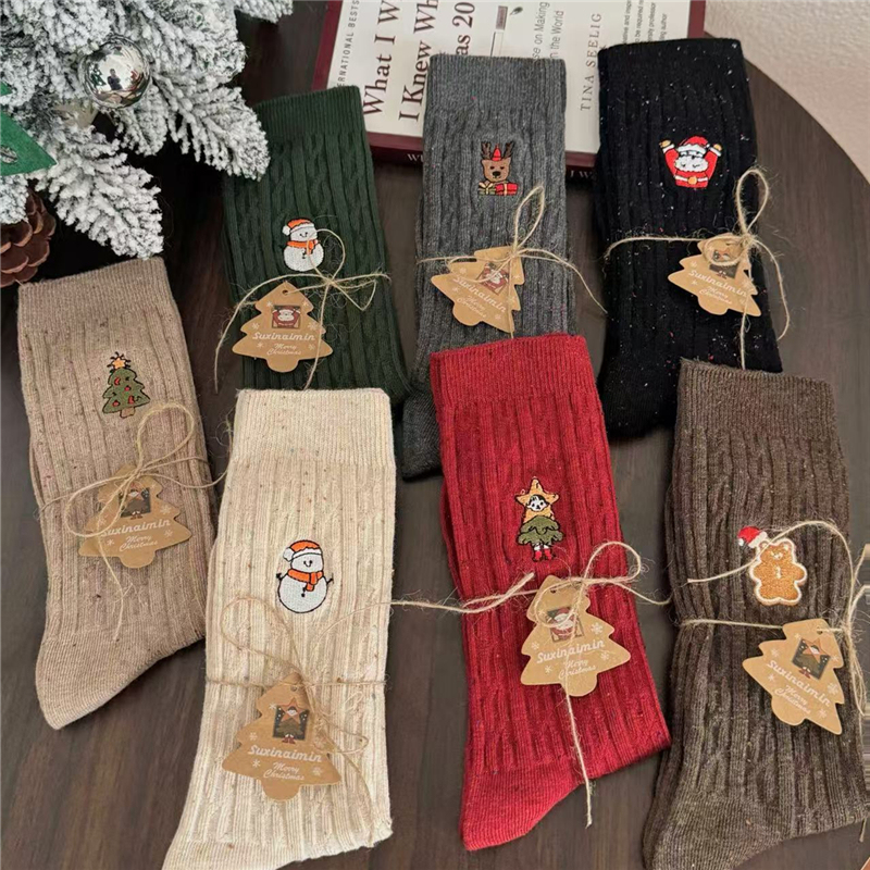 Christmas Socks for Women ins Trendy Christmas Gift Pure Cotton Warm Cartoon Cute Women's Autumn and Winter Socks New Year Christmas Socks Christmas Socks for Women ins Trendy Christmas Gift Pure Cotton Warm Cartoon Cute Women's Autumn and Winter Socks New Year Christmas Socks