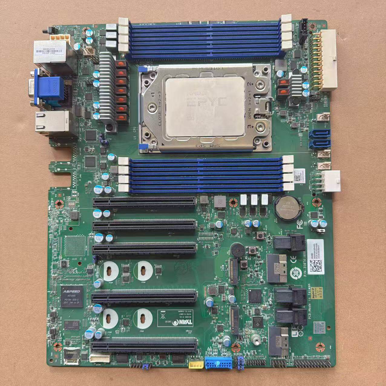 Сервер AMD Taian S8030 PCI-E4.0 с одной материнской платой EPYC Xiaolong fight ultra-micro H12SSL-I Изображение 1