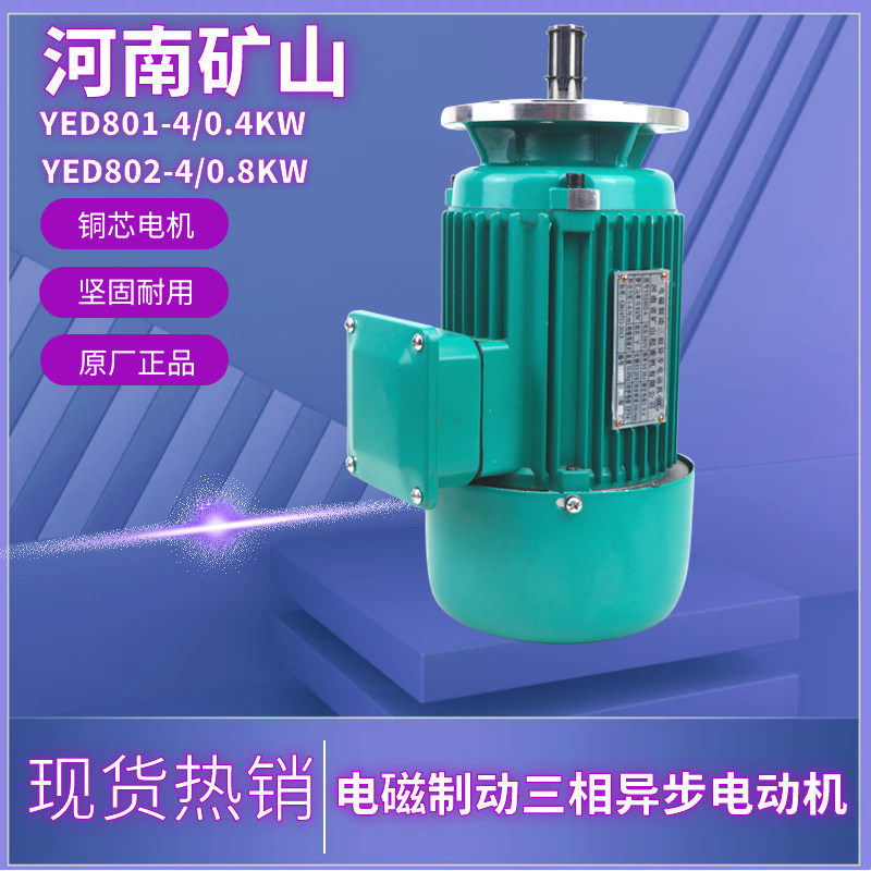 YED802-4 0 8kw electromagnetic brake motor 3 tons 5 tons 10 tons crane hoist running motor