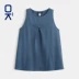 OKAIDI Ou Kaidi Quần áo trẻ em Pháp mùa hè cho bé gái vest thời trang giản dị nữ bé sơ mi chạm đáy thủy triều 91091 - Khác