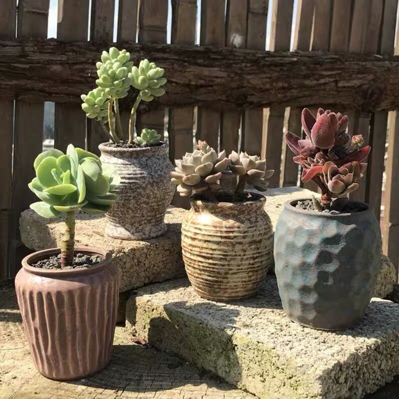 Old running the fleshy flower pot special offer a clearance of creative move contracted clay coarse pottery breathable ceramic small fleshy flower pot