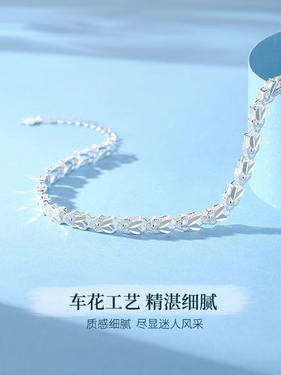 Lucky Rabbit S999 Sterling Silber Fußkettchen Mädchen Fußkettchen echtes neues reines Silber Fußschmuck weibliche Liebhaber Geschenk für Freundin