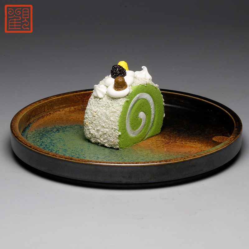 Landscape view restoring museum pot bearing jingdezhen ceramic big trumpet dry terms Taiwan snack plate of fruit plate