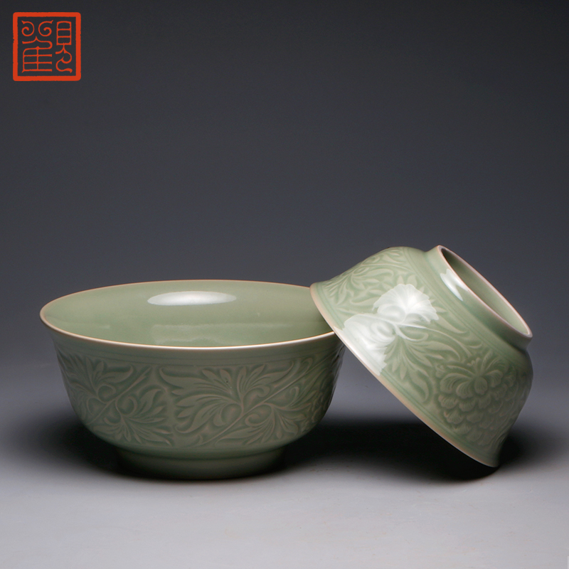 Restoring museum devoted to bowl of yao state celadon soup mix cold dish bowl gift set size