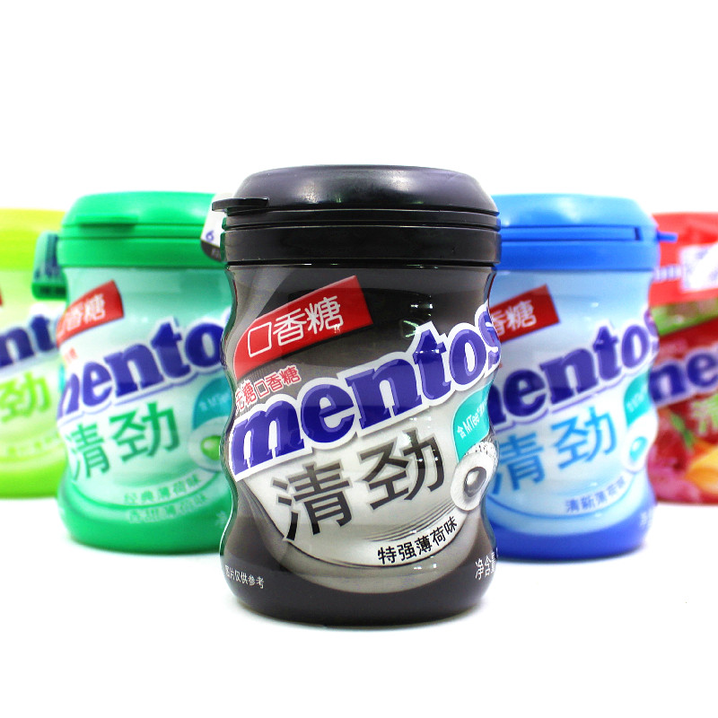 Mentos sugar-free chewing gum 56g bottled refreshing sandwich fruit xylitol mints snack candy wholesale