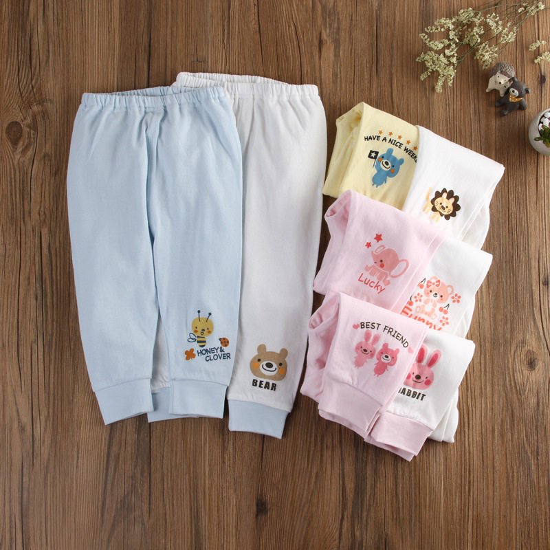 2 dress days no fluorescent children sanitary pants male and female double cotton internal lap pants warm sleeping pants