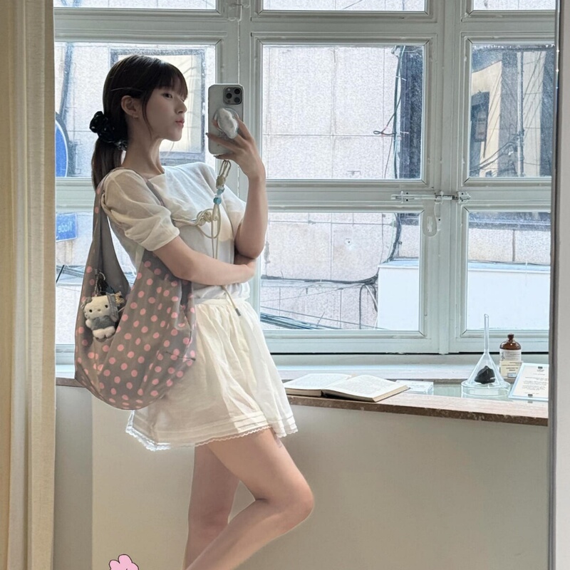 Zhao Lusi's Same Style Old Money Style White Tank Top Short-Sleeve Layered Two-Piece Top, Casual Slim-Fit Versatile T-Shirt for Women Zhao Lusi's Same Style Old Money Style White Tank Top Short-Sleeve Layered Two-Piece Top, Casual Slim-Fit Versatile T-Shirt for Women