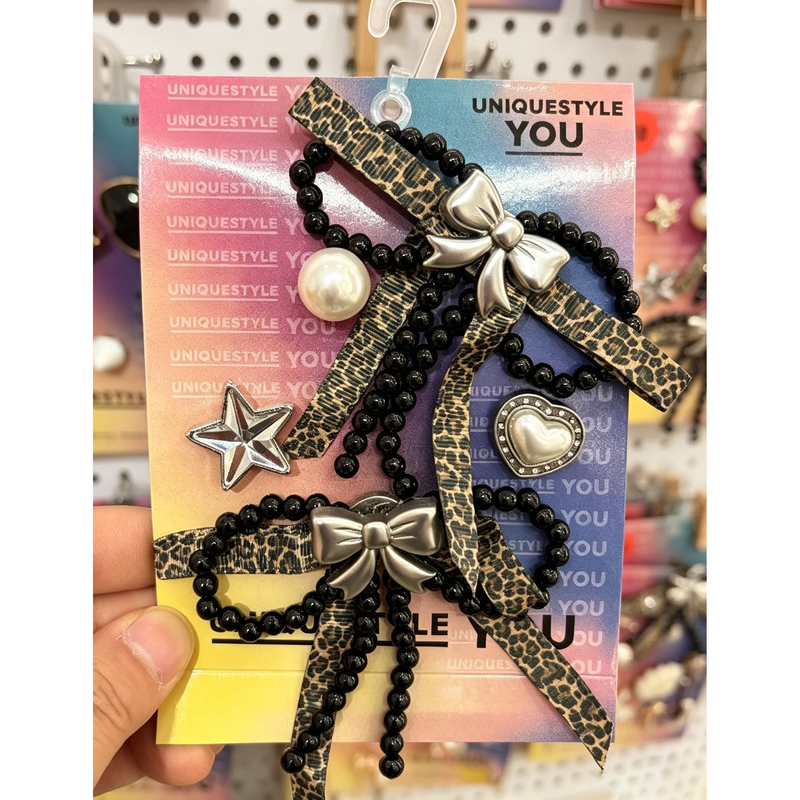 Crocs Shoe Charms Suitable for Crocs, High-End Accessories, Leopard Print Bow Decoration, Shoe Buckle, Metal Pearl DIY Crocs Shoe Charms Suitable for Crocs, High-End Accessories, Leopard Print Bow Decoration, Shoe Buckle, Metal Pearl DIY
