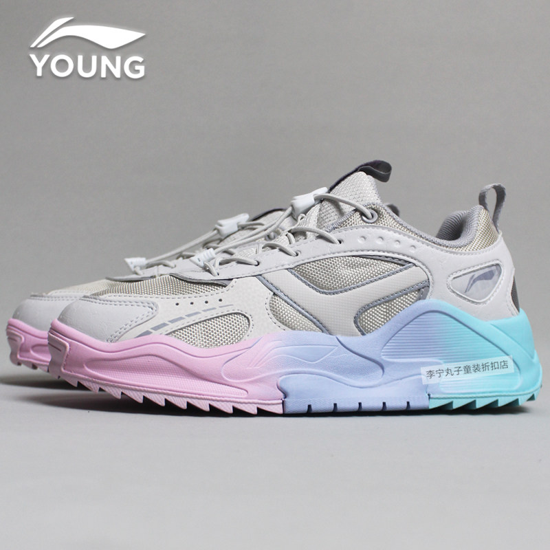 Li Ning men and women's shoes 2022 Chunqiu Tuping Cotton Flower Sugar CUHK Scout Noodles Breathable Non-slip Children Sports Casual Shoes