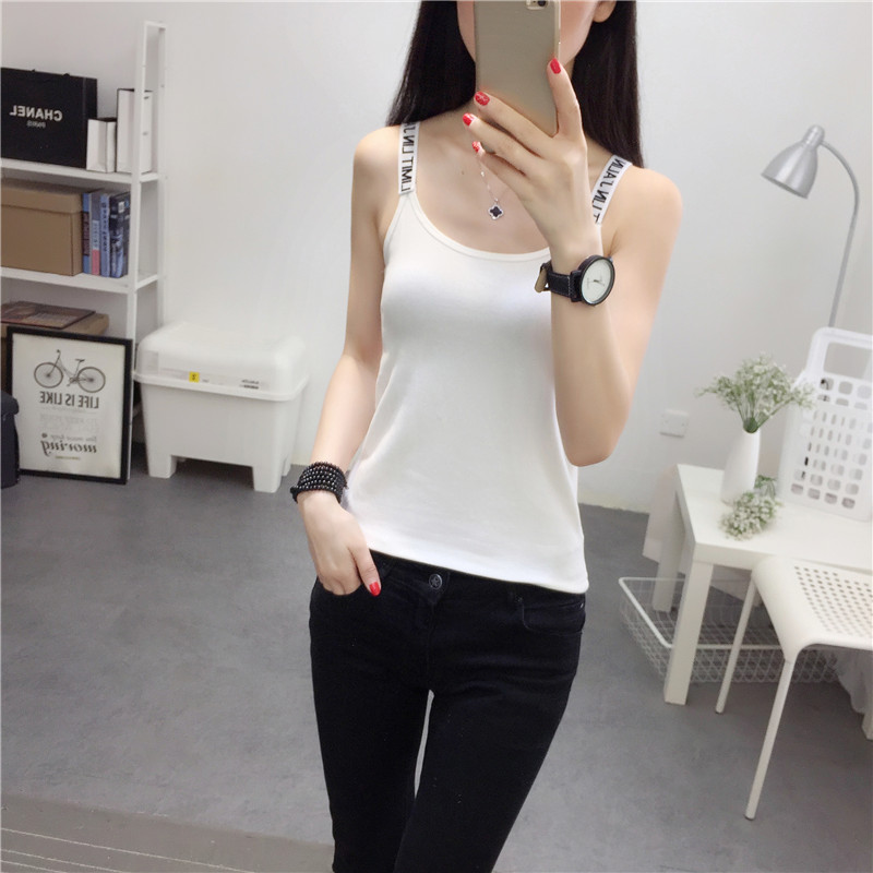 Dây đeo nữ mùa hè 2018 mới Hồng Kông hương vị retro chic vest nữ mát mặc không tay máy cẩn thận nhỏ tươi áo sơ mi shop thời trang nữ
