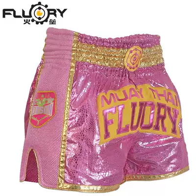 FLUORY Fire Base Sanda Fighting Fighting Muay Thai Shorts Training Competition Children Adult Boxes Shorts 2019 New