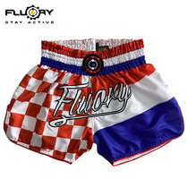 FLUORY Fire barricades Thai boxing shorts Comprehensive Gfighting suit Scattered Fighting Training Competition Adult Boxing Pants New