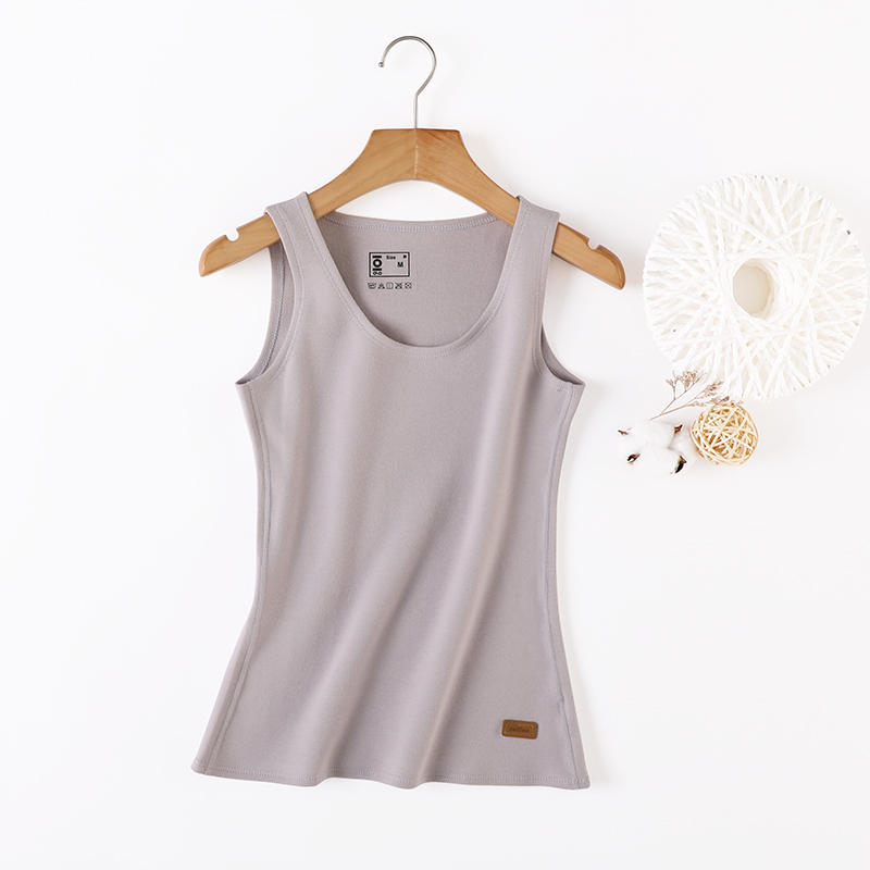 ấm Nam Cực vest nữ mùa đông dày bông chặt chẽ cơ thịt màu đáy mặc áo mùa thu womens hàng đầu.