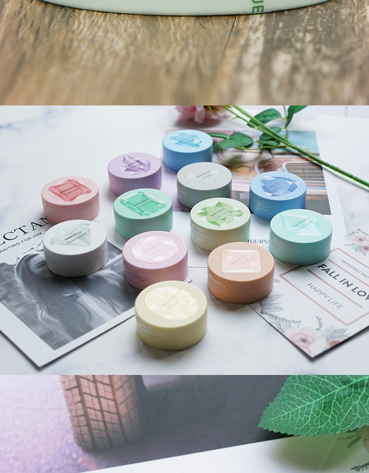 Hàn Quốc innisfree Phong cách Hyatt 薄荷 Bộ phấn phủ lỏng lẻo khoáng chất trang điểm lâu trôi kiểm soát dầu 5g phấn bột dior