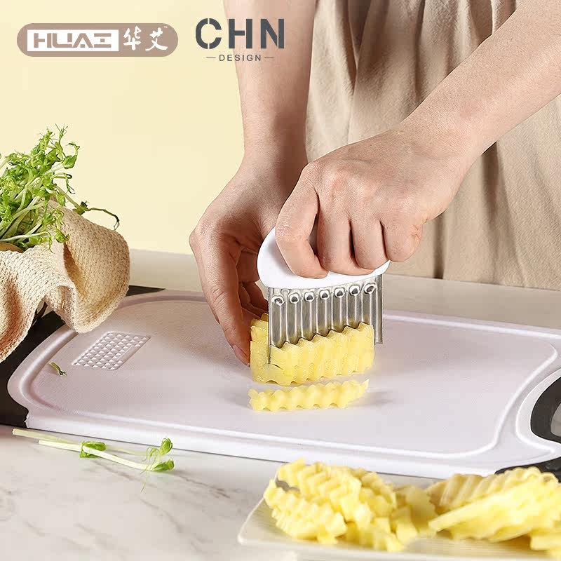 Waai Wolf Tooth Knife Potato Knife Cut Potato Wave Knife Cut Flower Style Cutter Figure Home Corrugated Shaped Slice Thever