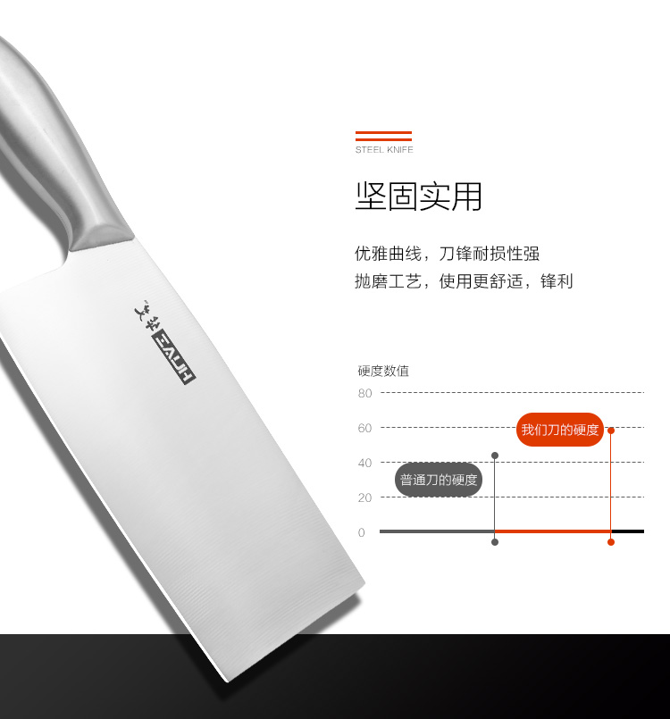 Hua Ai German craft thép không gỉ bếp dao bếp đặt đầy đủ dụng cụ nhà bếp đặt dao thái gia dụng kết hợp dao chảo lock&lock