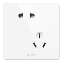 Bull French cream style switch socket panel five-hole one-open five-hole 16A wall socket concealed home