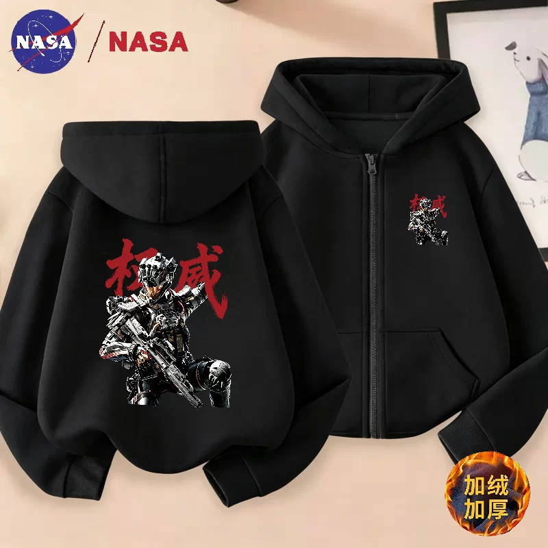 Boys' Stylish Delta Warrior Hooded Sweatshirt, Children's Autumn and Winter New Zip-Up Jacket for Older Kids, Trendy for Elementary School Students Boys' Stylish Delta Warrior Hooded Sweatshirt, Children's Autumn and Winter New Zip-Up Jacket for Older Kids, Trendy for Elementary School Students