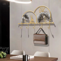 Door decoration adhesive hook entrance wall porch shelf creative hanger toilet light luxury coat hook living room