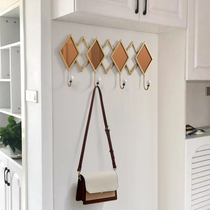 Nordic adhesive hook creative wrought iron clothes hook door key rack decorative coat hook non-perforated storage rack