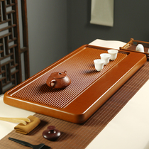 German bakelite tea tray home high-end modern minimalist tea set electric bakelite large tea table drainage tray solid wood tea sea