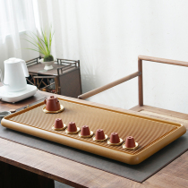 German bakelite tea tray home office light luxury simple tea set solid wood tea sea drainage tray electric bakelite large tea table