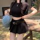 Pleated miniskirt hottie a line skirt for women 2025 summer