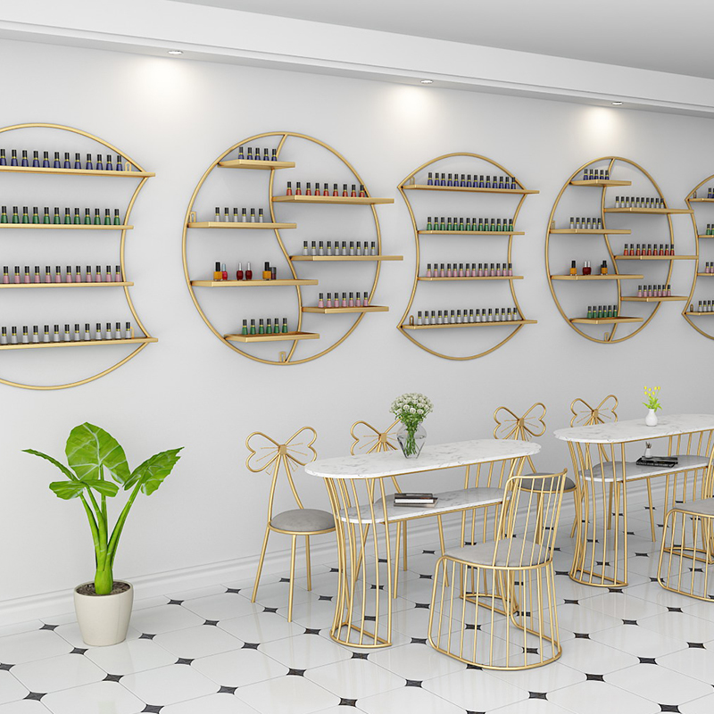 Mechia Shelf Wall-mounted Net Red Nail Polish Nail Polish Shelving Display Shelf Beauty Chia Wall Shelf Beauty Shop Renovation