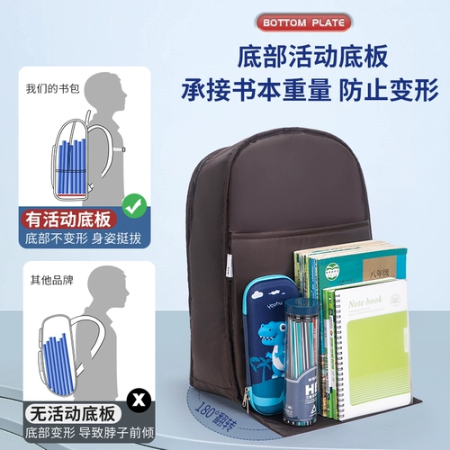 Ранец, вместительный и большой водоотталкивающий рюкзак со сниженной нагрузкой, для средней школы, защита позвоночника